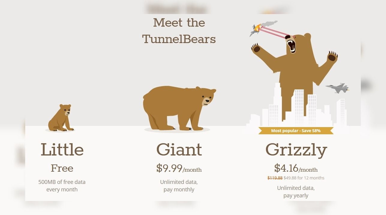 sacar vpn de TunnelBears para Android